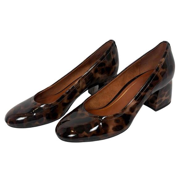 Vionic Cheetah Print Carmel Block Heels Size: 7.5 - Picture 1 of 7